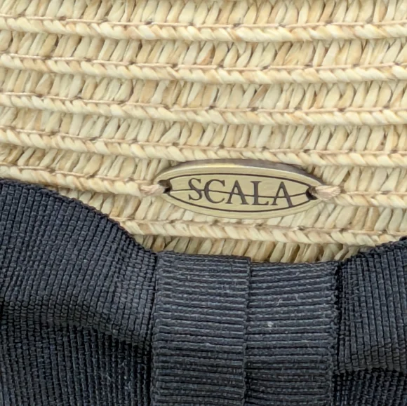 Scala Beige Straw Hat with Black Ribbon and Scala embbem - Picture 4 of 6